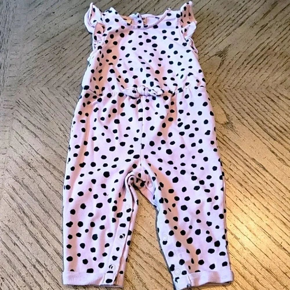 12 month girls polka dot jumpsuit First Impression